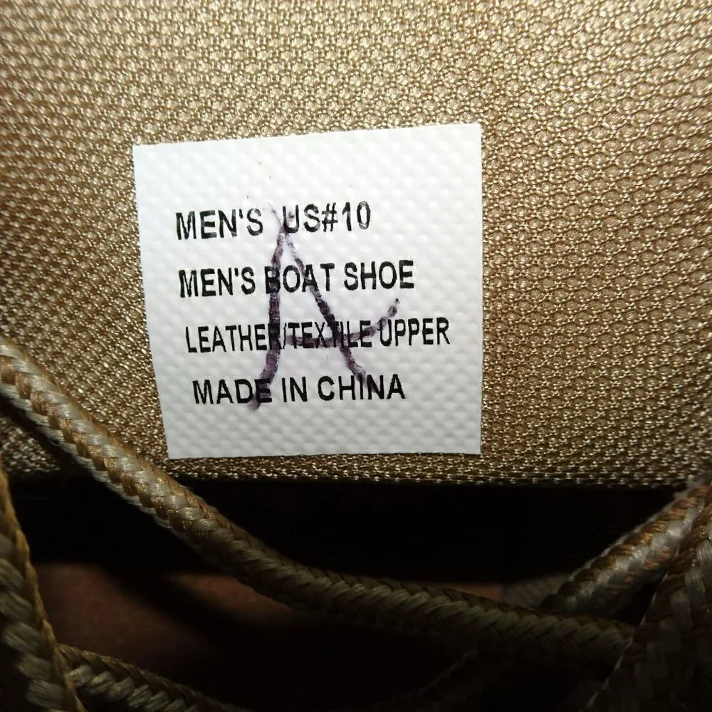 Margaritaville Tan Leather Boat Shoes Size 10